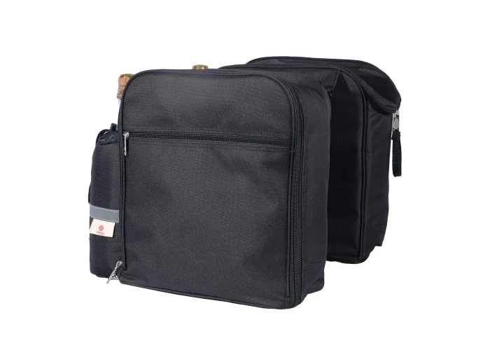 Doppel-Picknick-Fahrradtasche, Schwarz 1 Doppel-Picknick-Fahrradtasche, Schwarz