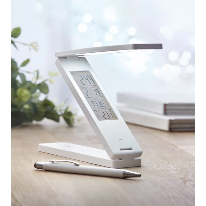 Faltbare Tischleuchte Mit Uhr ZETA 2 Faltbare Tischleuchte Mit Uhr ZETA – Bild 2