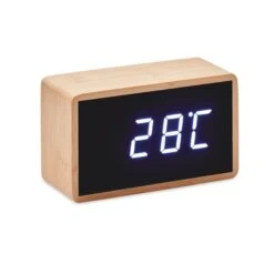 LED Tisch Uhr Bambus MIRI CLOCK