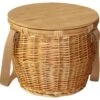 Mark Twain Picknickkorb Aus Rattan, Beige