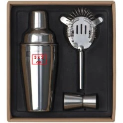 Metall Cocktailset, 3-tlg. Messina -Leben Bedarfs Verkauf Werbeartikel Metall Cocktailset 3 tlg. Messina 819494355 2