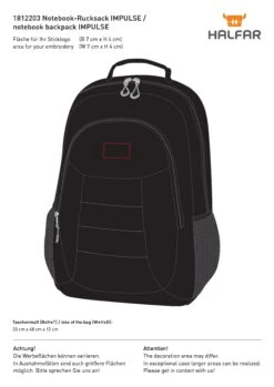 Notebook-Rucksack IMPULSE -Leben Bedarfs Verkauf Werbeartikel Notebook Rucksack IMPULSE 891386288 5