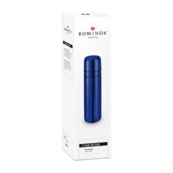 ROMINOX® Isolierkanne // Cup In Cup - Mit 2 Deckeln - Blau -Leben Bedarfs Verkauf Werbeartikel ROMINOXr Isolierkanne Cup in Cup mit 2 Deckeln blau 886533792 3