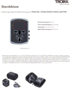 Reiseadapter-Set TROIKA WORLD TRAVEL ADAPTER -Leben Bedarfs Verkauf Werbeartikel Reiseadapter Set TROIKA WORLD TRAVEL ADAPTER 876517987 6