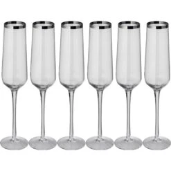 Set Aus 6 Champagnergläsern
