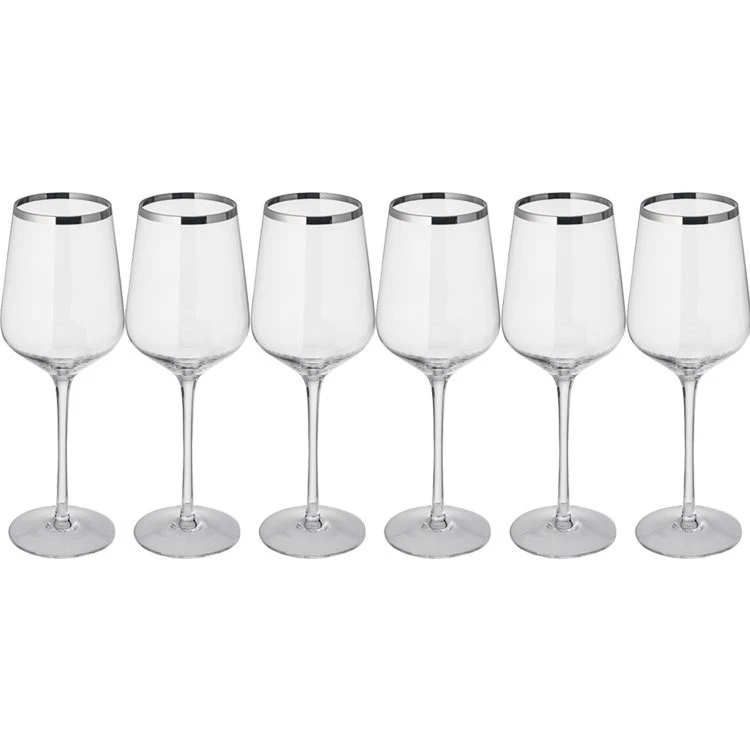 Set Aus 6 Weißweingläsern