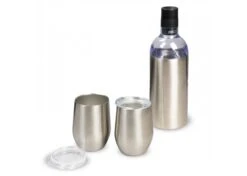 Wein-Set Mit Zwei Bechern, Silber