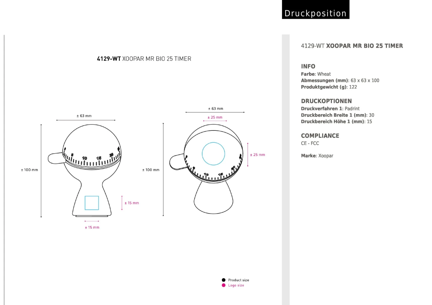 Xoopar Mr Bio 25 Timer - Wheat 2 Xoopar Mr Bio 25 Timer - Wheat – Bild 2